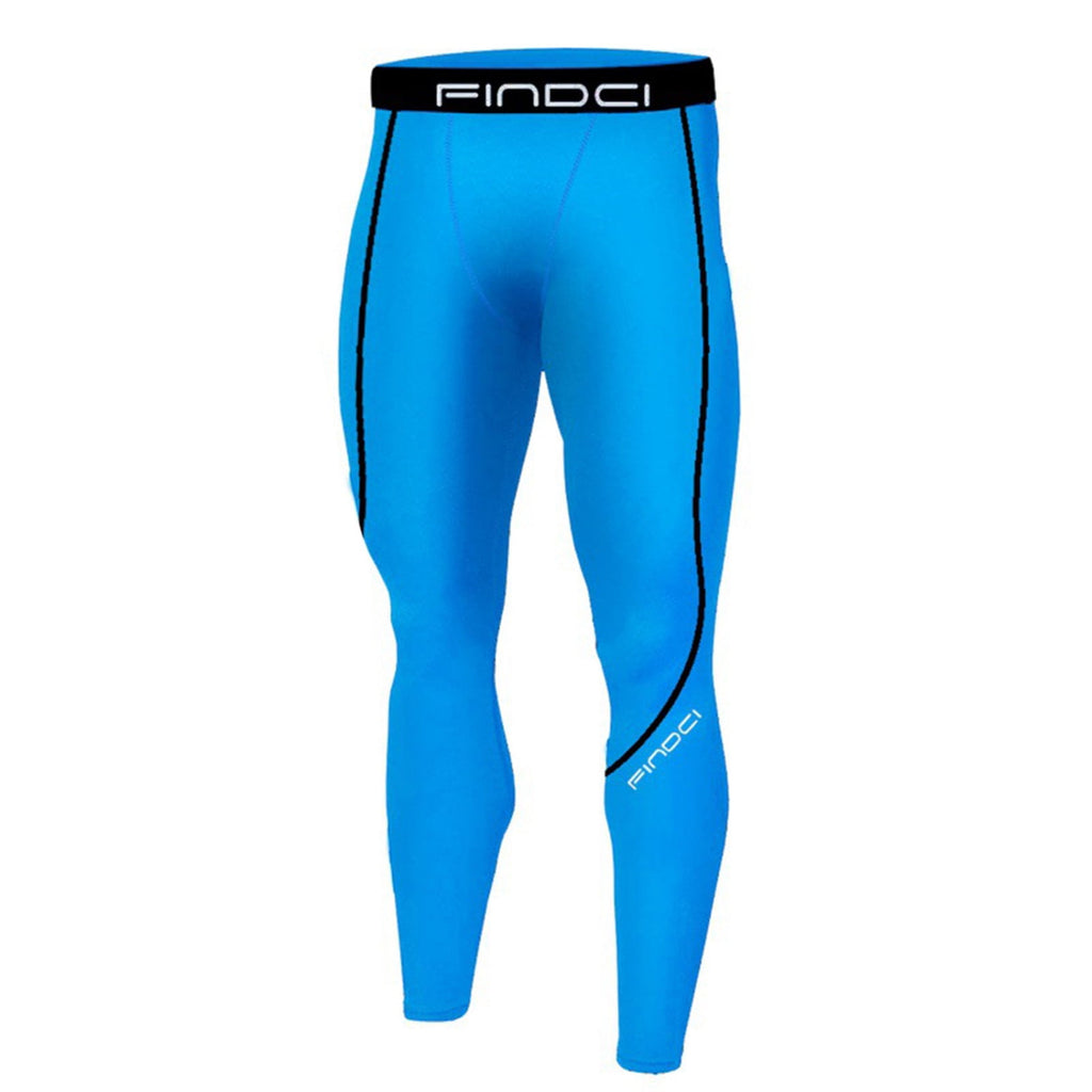 Dagegui Men's Compression Shirt Set Quick Dry Gym Workout Sweatsuits Base Layer 2 Piece Sets Activewear Tracksuits Outfits Today Clearance Sky Blue S