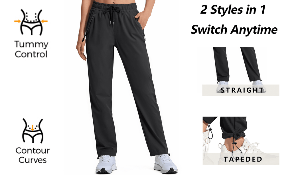 Rosvigor Womens Hiking Pants Lightweight Cargo Joggers Quick Dry Pants Athletic Travel Trousers