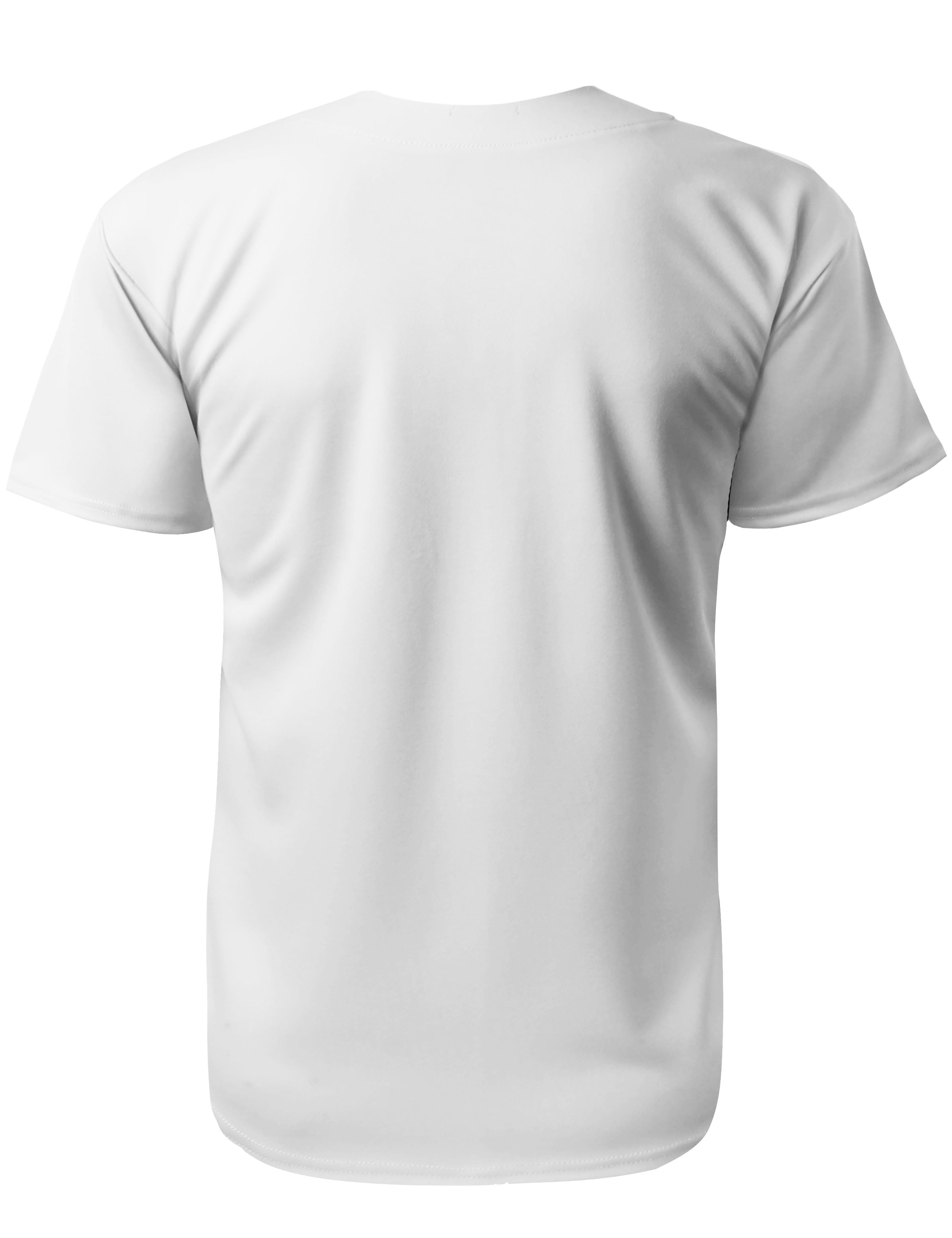 Hat and Beyond Men's Active Baseball Button Down Jersey Sportswear