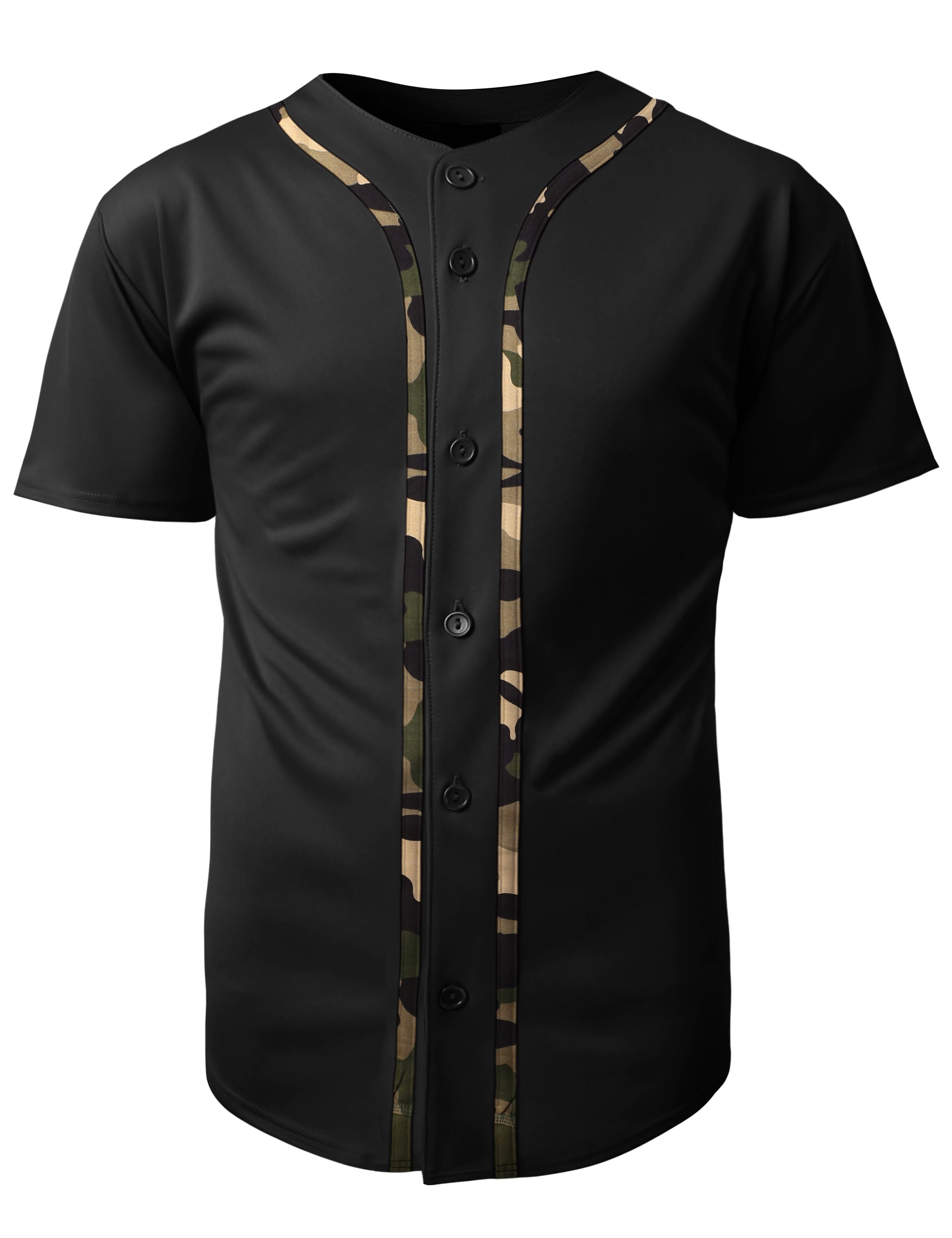 Hat and Beyond Men's Active Baseball Button Down Jersey Sportswear