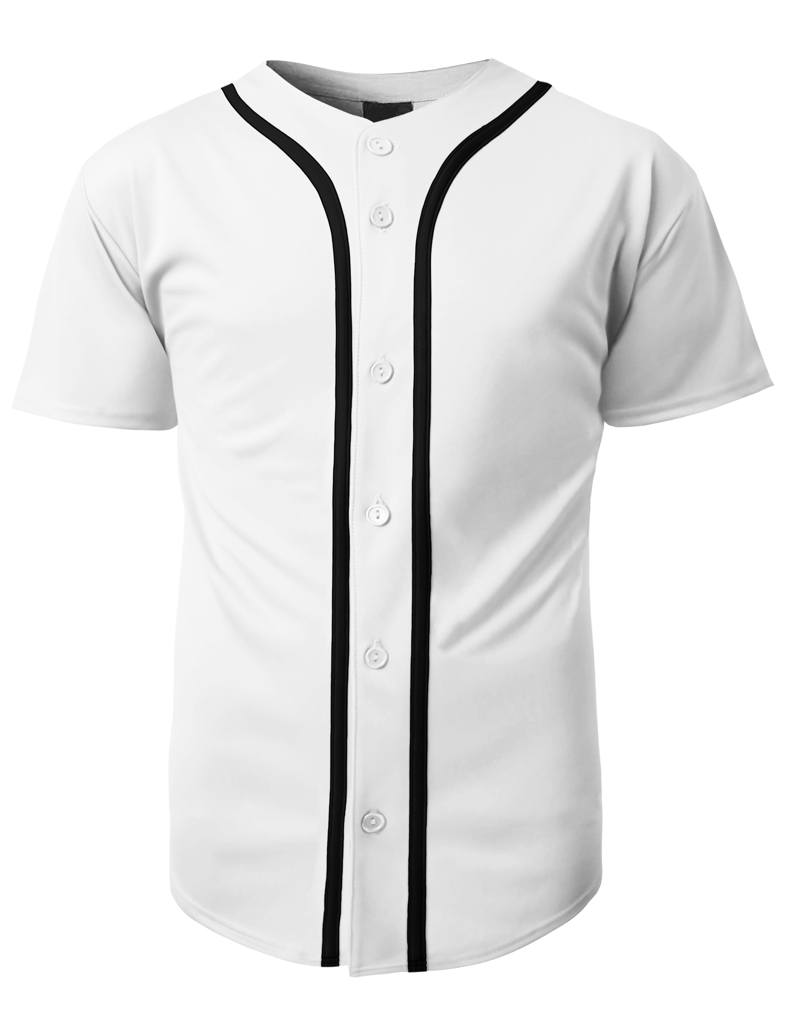 Hat and Beyond Men's Active Baseball Button Down Jersey Sportswear