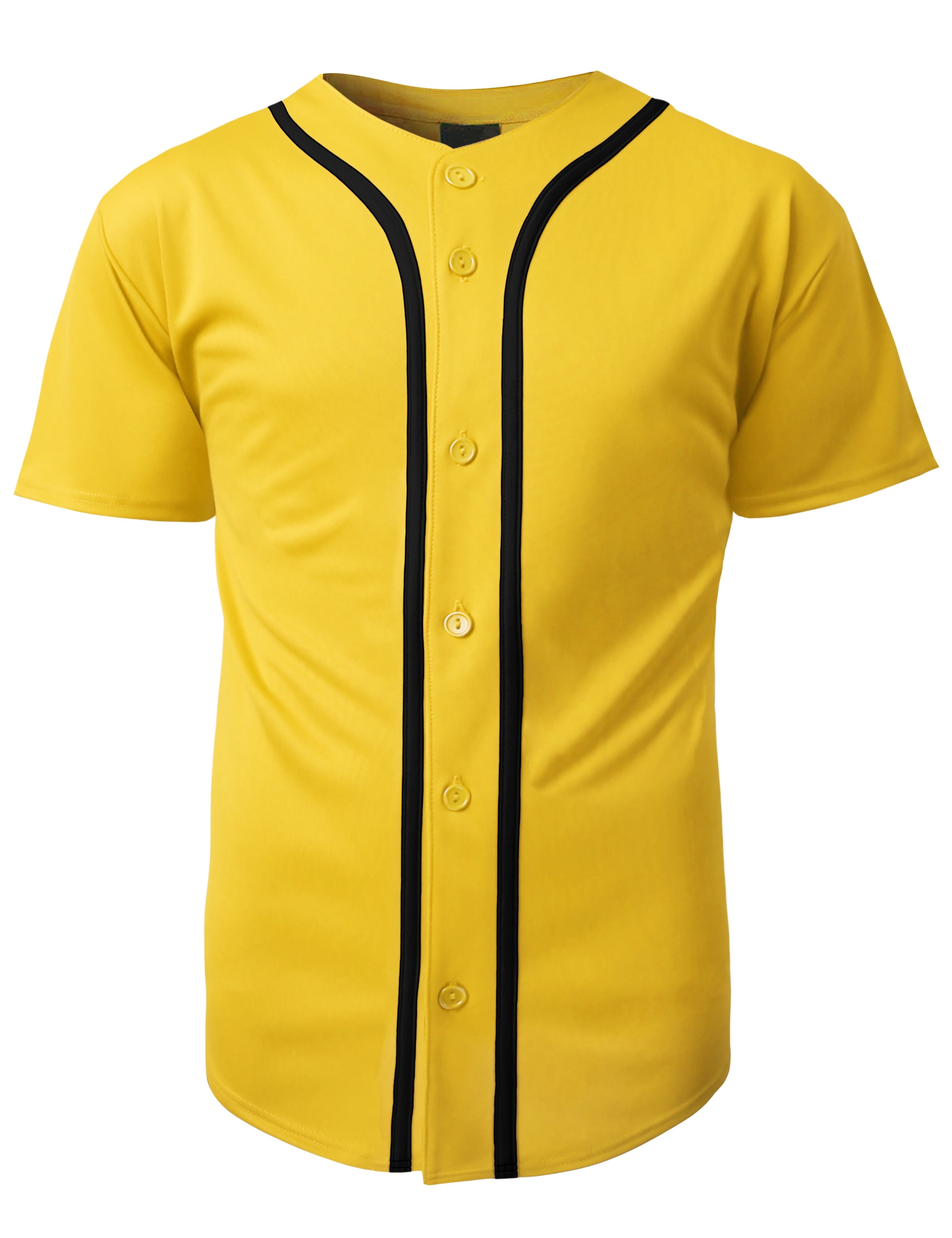 Hat and Beyond Men's Active Baseball Button Down Jersey Sportswear