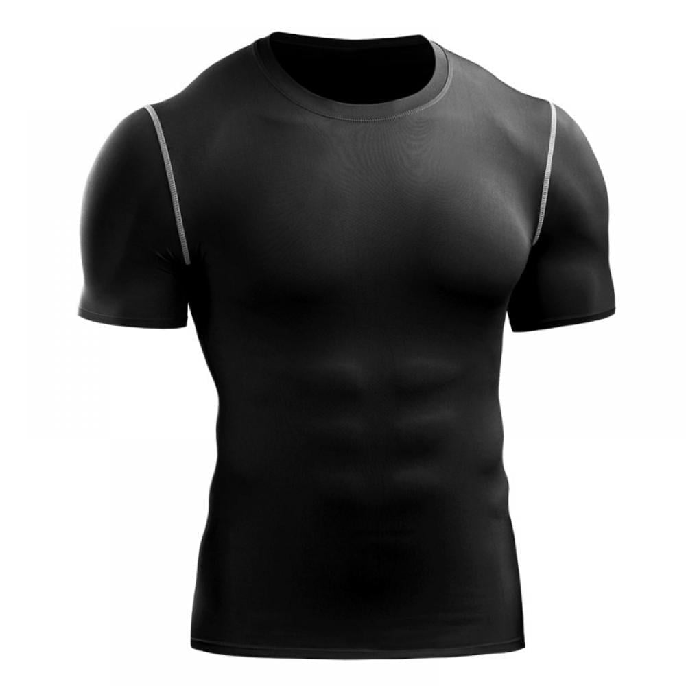 Mens Short Sleeves Compression Tops Sportswear T-Shirts Bodybuilding Tee Quick Dry Tops