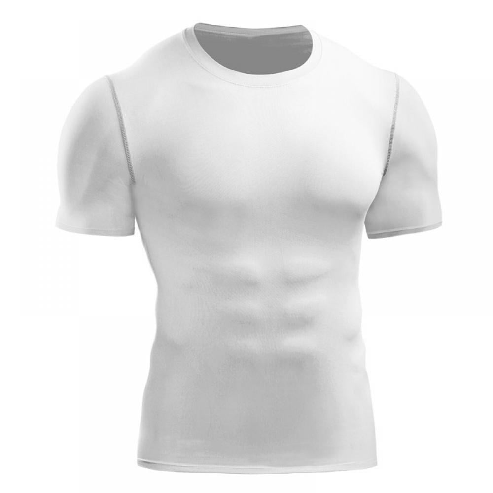 Mens Short Sleeves Compression Tops Sportswear T-Shirts Bodybuilding Tee Quick Dry Tops